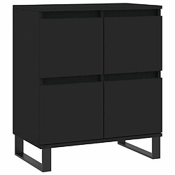 Maison Chic Buffet,Meuble de Rangement,commode pour salon,Cuisine Noir 60x35x70 cm Bois d'ingénierie -MN37922