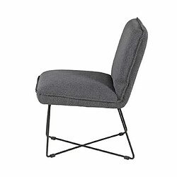 Avis Mes Fauteuil 50x68x79 cm en tissu polyester gris - MELINA