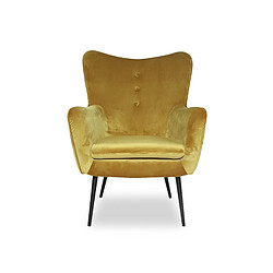 Meubler Design Fauteuil En Velours Design Zola - Jaune