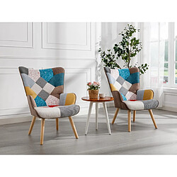 Vente-Unique Fauteuil en tissu patchwork VATELY