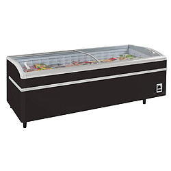 Réfrigérateur congélateur de supermarché noir SHALLOW 250B-CF - Tefcold