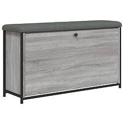 Maison Chic Banc à chaussures | Meuble de rangement à chaussures Meuble d'Entrée tiroir rabattable sonoma gris 102x32x56 cm -MN80585