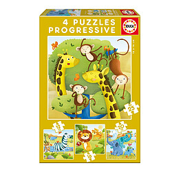 EDUCA - Puzzle Progressif Animaux Sauvages 