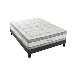 HYPSOM Ensemble Royal 5* Ensemble ROYAL 5* 140x190 cm | Matelas Mémoire de forme + Sommier Bois