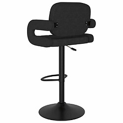 Acheter vidaXL Tabourets de bar lot de 2 noir tissu