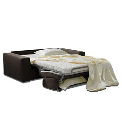 Inside 75 Canapé lit DREAMER EXPRESS sommier lattes 140cm matelas 16cm polyuréthane taupe