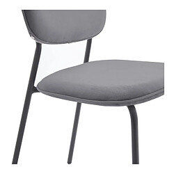 Acheter But Lot de 4 chaises VIVI velours gris