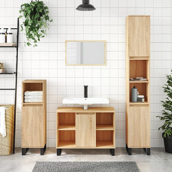 vidaXL Armoire salle de bain chêne sonoma 80x33x60cm bois d'ingénierie 