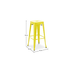 Avis ICONIK INTERIOR Tabouret de bar - Design industriel - 76cm - Stylix Vert pastel