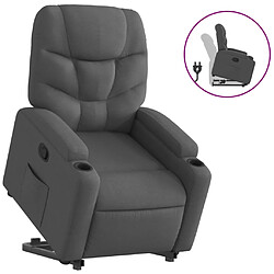 vidaXL Fauteuil inclinable Gris foncé Tissu