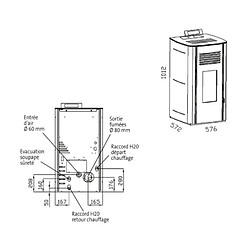 Acheter Interstoves Poêle à granules HYDRO ELIO 13 Etanche - Blanc