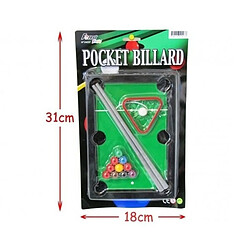 Totalcadeau Jeu de billard miniature à emporter 2 queues de billard mini