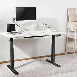 Acheter Kimex Bureau motorisé assis-debout 120x75cm Plateau blanc/Pied noir, Connecté