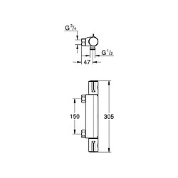 GROHE Mitigeur Thermostatique Douche Grohtherm 800 34561000