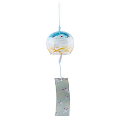 Windchime de verre de style japonais de 7x8cm accrochant décorent les cloches de vent de verre à la maison 2 # décoration suspendue