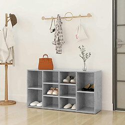 Maison Chic Banc à chaussures | Meuble de rangement à chaussures Meuble d'Entrée Gris béton 103x30x54,5 cm Aggloméré -MN46633