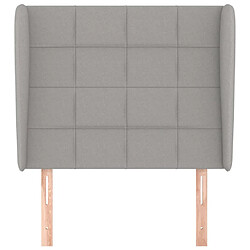 Avis Maison Chic Tête de lit scandinave avec oreilles,meuble de chambre Gris clair 93x23x118/128 cm Tissu -MN12806