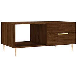 Maison Chic Table basse,Table Console Table d'appoint, Table pour salon chêne marron 90x50x40 cm bois d'ingénierie -MN63939