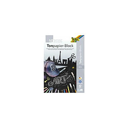 folia Bloc de papier à dessin, A4, 130 g/m2, noir () 