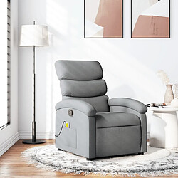 Maison Chic Fauteuil de massage inclinable,Fauteuil luxe de relaxation Gris clair Tissu -MN63897