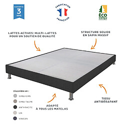 Avis Ebac Matelas + sommier tapissier 120x190 Ressorts - Rubis - Soutien très ferme - Blanc