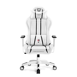 Diabolo X-One 2.0 Siège Gamer Accoudoir Réglables Dossier Inclinable Ergonomique Simili Cuir Blanc