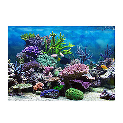 Avis fond d'aquarium, affiche adhésive décor de mur de réservoir de poissons autocollant corail l