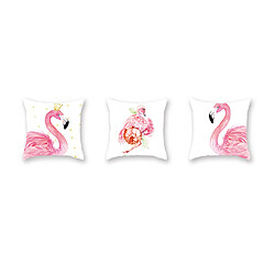 P62 3pcs 45 * 45cm Aquarelle Flamingo motif de linge de linge d'oreiller imprimé oreiller coussin coussin coussin décoration de la maison