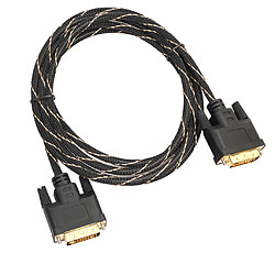 Câble DVI DVI-D 24 + 1 M à M Plaque plaquée or double pour moniteur TV 1m