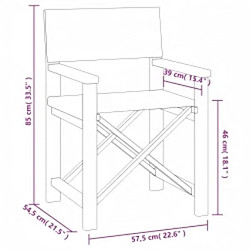 vidaXL Chaises de metteur en scène lot de 2 Bois de teck massif Vert pas cher