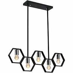 Venture Home Suspension en acier pour 5 ampoules Queen B. Suspension en acier pour 5 ampoules Queen B