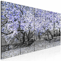 Paris Prix Tableau 5 Panneaux Magnolia Park Narrow Violet 90 x 225 cm 