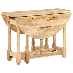 Avis vidaXL Table à manger Rond 110x76 cm Bois de manguier massif