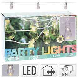 ProGarden Ensemble d'éclairage à LED de fête 20 ampoules 12 V