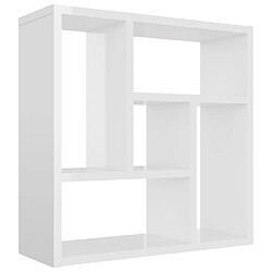 vidaXL Étagère murale Blanc brillant 45,1x16x45,1 cm Bois d’ingénierie