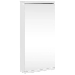 vidaXL Armoire de bain à miroir d'angle blanc 30x24x60 cm