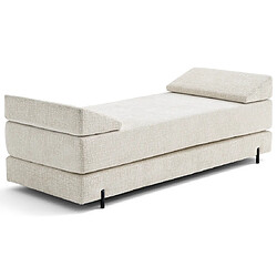 Bestmobilier Brescia - banquette 3 places convertible en tissu velours relief