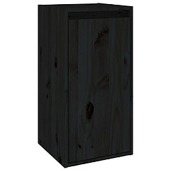 Maison Chic Armoire murale,Meuble de Rangement pour salon,cuisine Noir 30x30x60 cm Bois de pin massif -MN32812