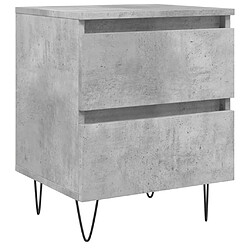 vidaXL Table de chevet gris béton 40x35x50 cm bois d’ingénierie