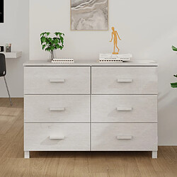 vidaXL Buffet MOLDE Blanc 113x40x80 cm Bois massif de pin 