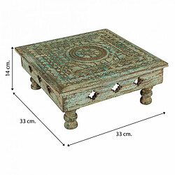 Table Basse Alexandra House Living Bleu 33 x 14 x 33 cm pas cher