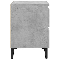 Acheter vidaXL Tables de chevet 2 pcs gris béton 40x35x50 cm bois d'ingénierie