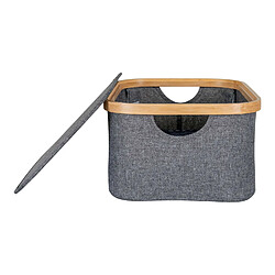 Avis House Nordic Panier en bambou gris foncé 38 x 26 x 16 cm