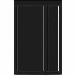 Acheter Dressing en tissu avec portes à fermeture éclair Nyana Home Dimensions 170x110x45 cm Noir