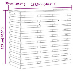 vidaXL Table de bar d'extérieur 113,5x50x103 cm bois massif de pin pas cher