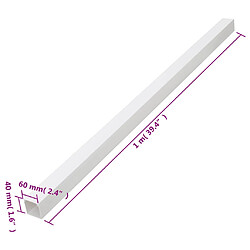 vidaXL Goulotte de câble 60x40 mm 30 m PVC pas cher