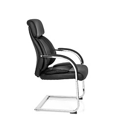 Avis Hjh Office Chaise de conférénce / Chaise à piétement luge / Chaise VISITER CL130 simili cuir noir