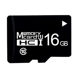 Wewoo Carte Micro SD mémoire High TF Class10 Black TF SD de 16 Go 