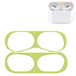 Wewoo Pour Apple AirPods Pro Étui de protection casque sans fil Autocollant protecteur en métal Vert 