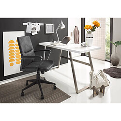 Avis Pegane Bureau en laqué blanc mat avec piètement acier - L140 x H75 x P60 cm